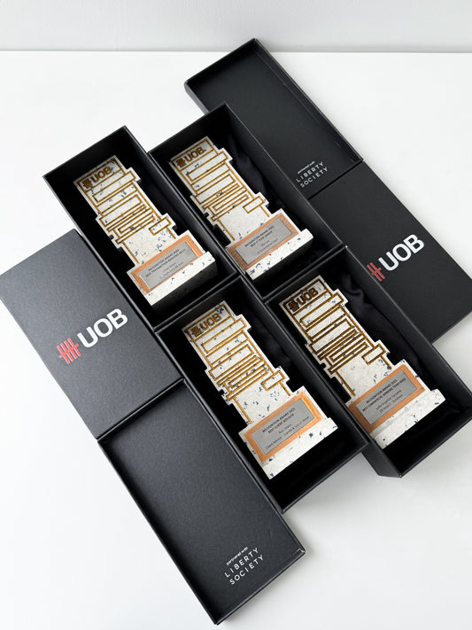 UOB and Liberty Society Turn Recycled Plastic into Meaningful Green Awards Trophy