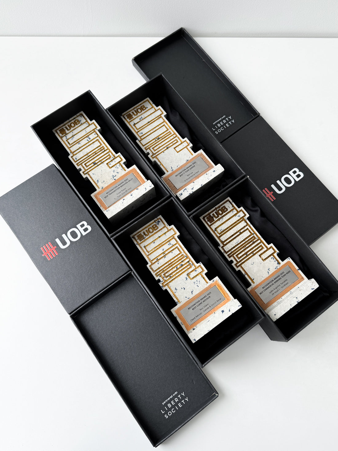 UOB and Liberty Society Turn Recycled Plastic into Meaningful Green Awards Trophy