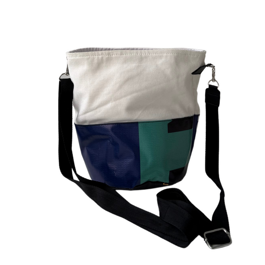 Upcycled Banner Drawstring Bag