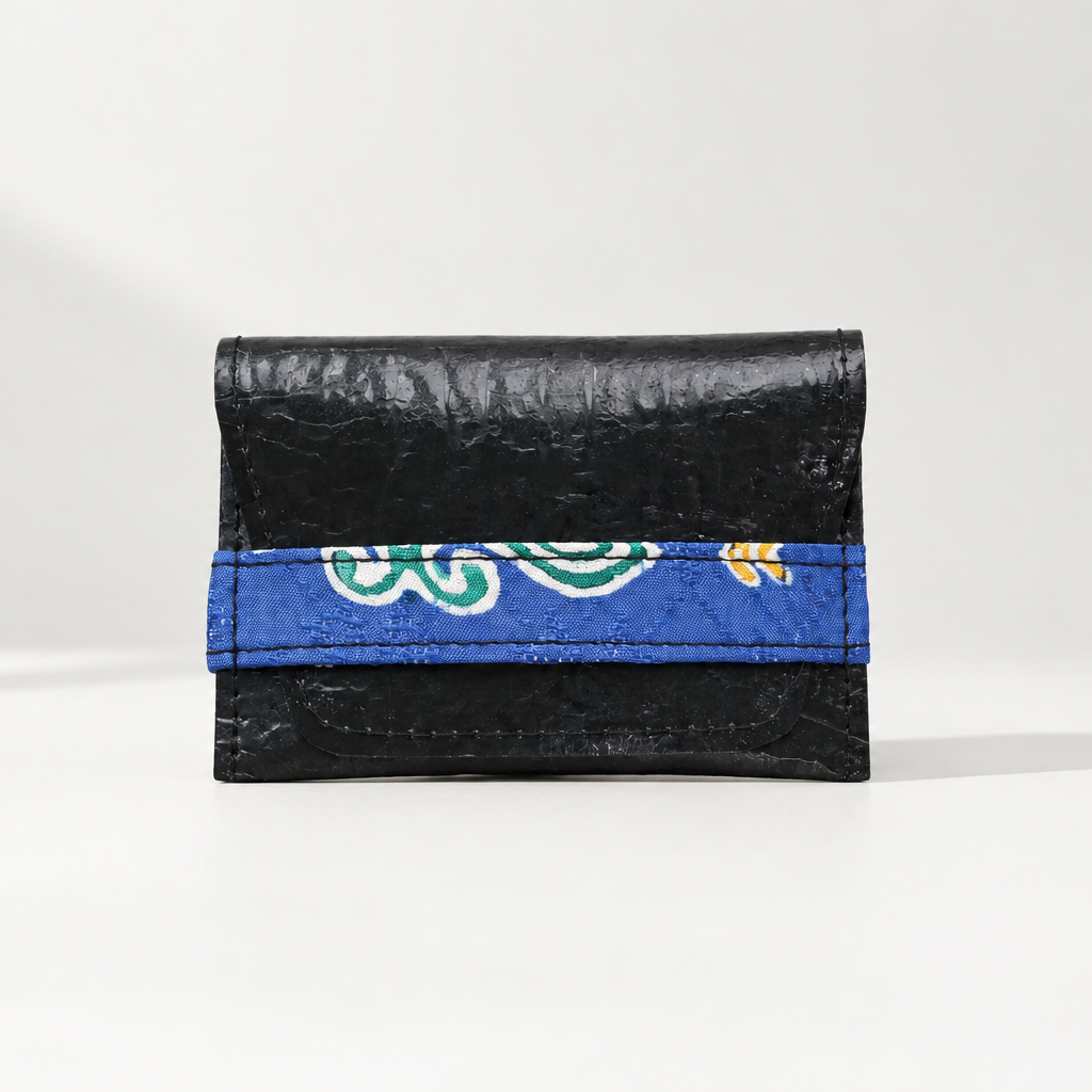 Upcycled Plastic Batik Card Wallet